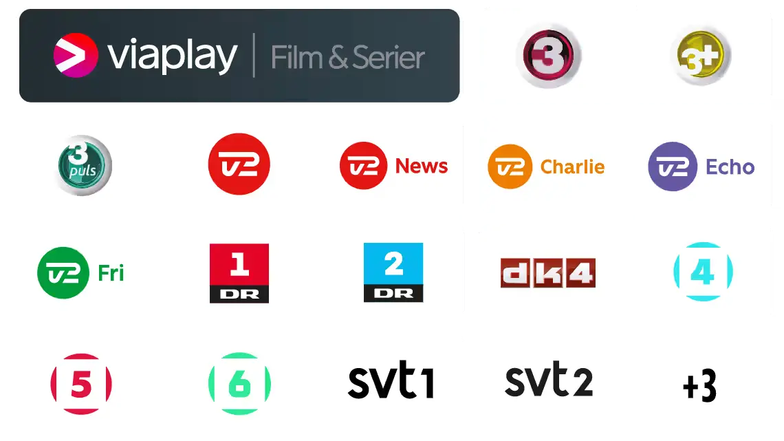 IPTV Suomi Pro -palvelun kayttoliiittyma Smart TV:ssa, jossa nakyy suomalaisia TV-kanavia 4K-laadulla